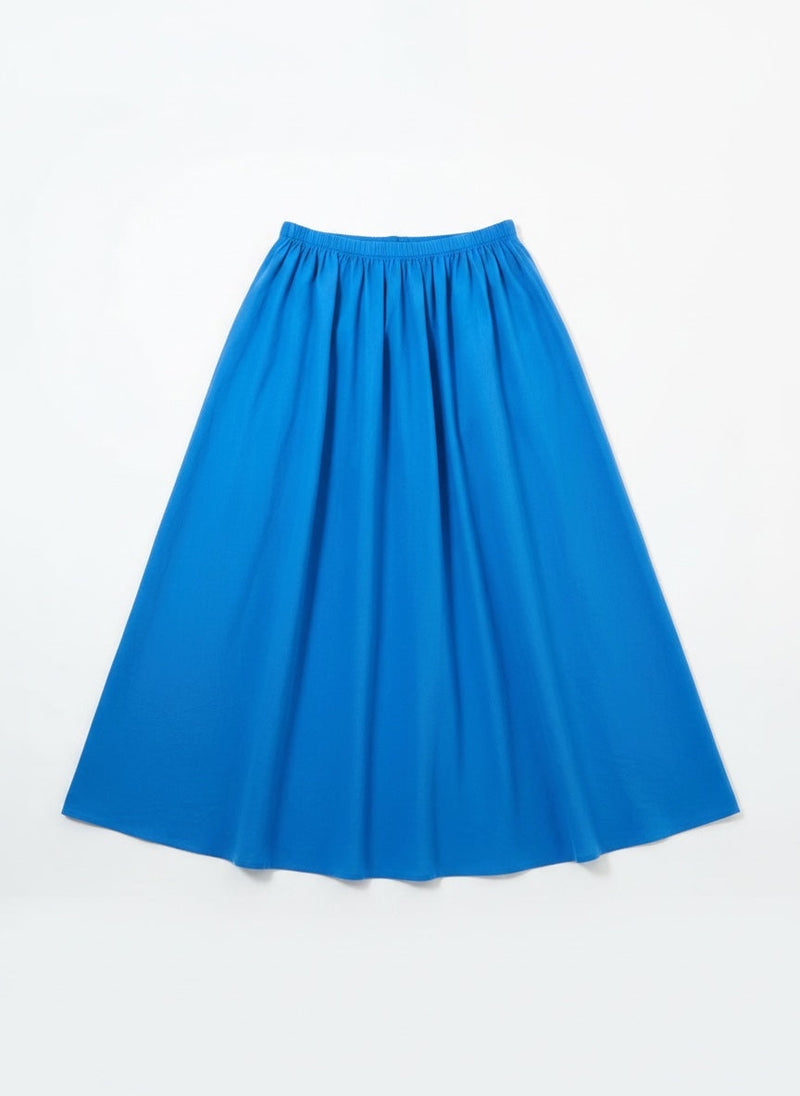 Zoeline Recycled Cotton Midaxi Skirt - Blue