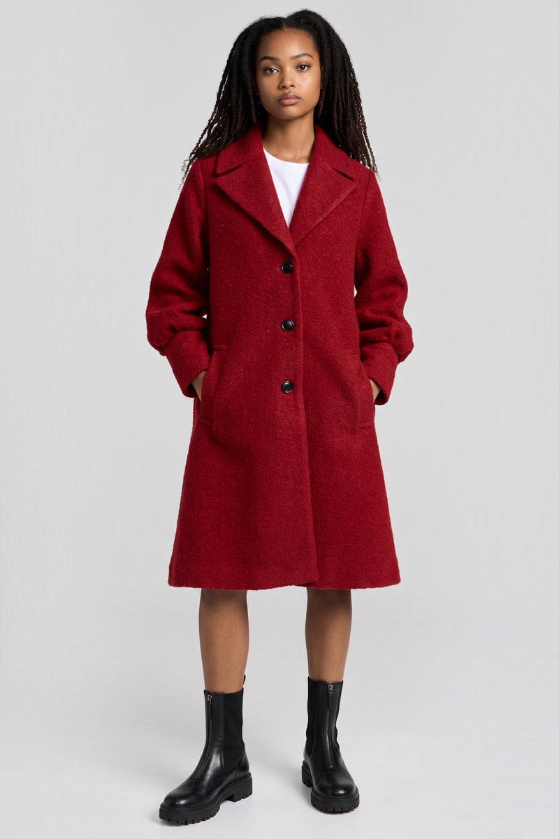 Louche Mischa Statement Sleeve Coat Red