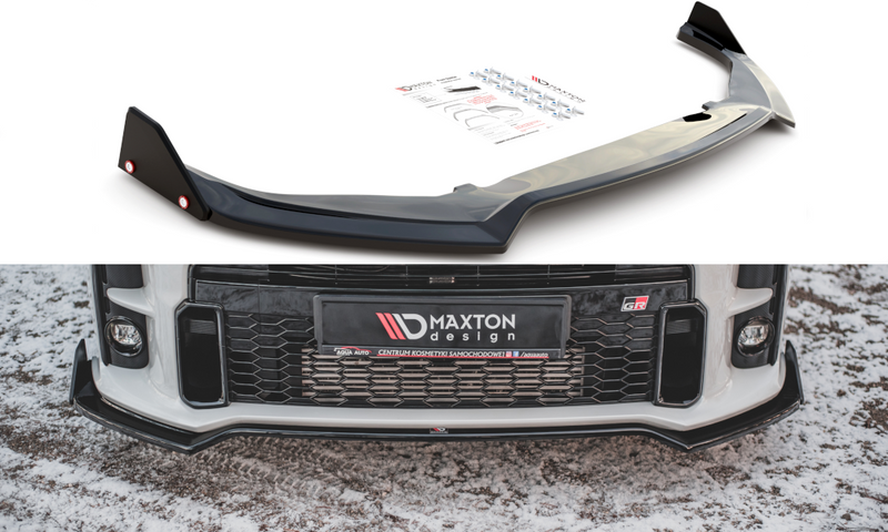 Maxton Design - FRONT SPLITTER V.3 + FLAPS TOYOTA GR YARIS MK4