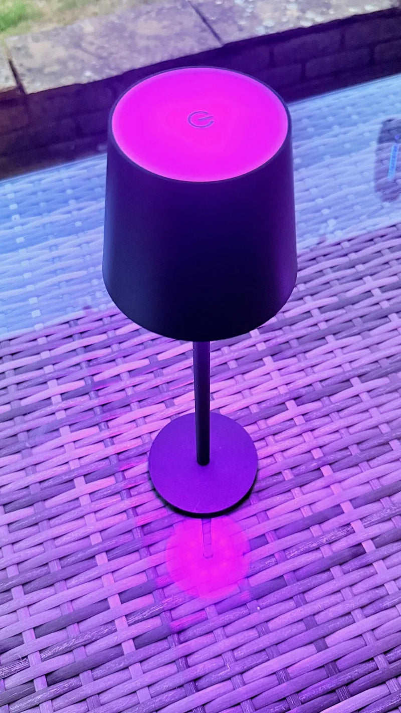 Cordless LED Table Lamp RGB Rechargeable Desk Light IP54 Touch Dimmable 2 Pack