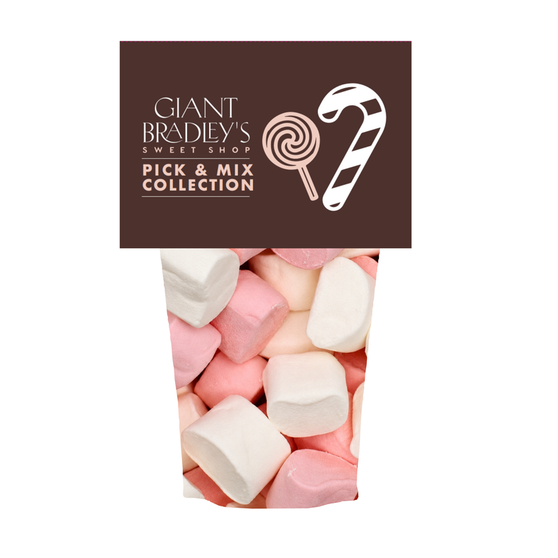 Pink & White Marshmallow Tubes 1kg