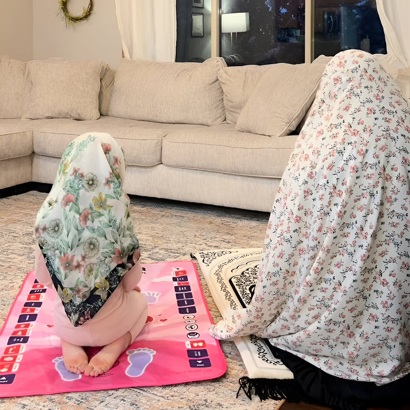 Smart Interactive Kids Prayer Mat Pink Version |  Now with Salah Translation | Ramadan & Eid Gift