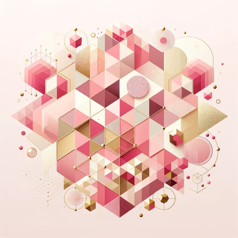 Pink Geometric Harmon Canvas