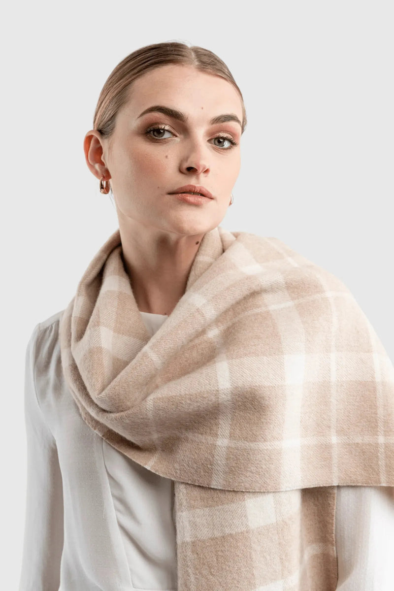 Alpaca Plaid Scarf