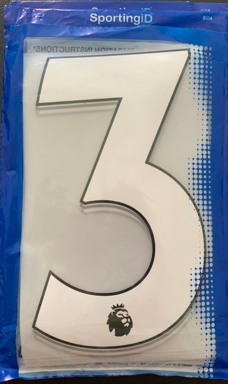 Pack of 10 Player Size White Numbers