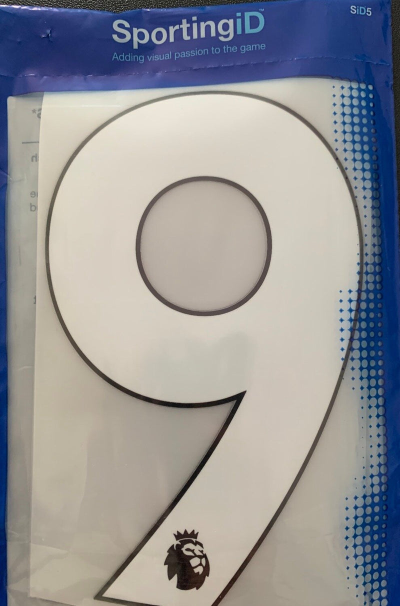 Pack of 10 Player Size White Numbers