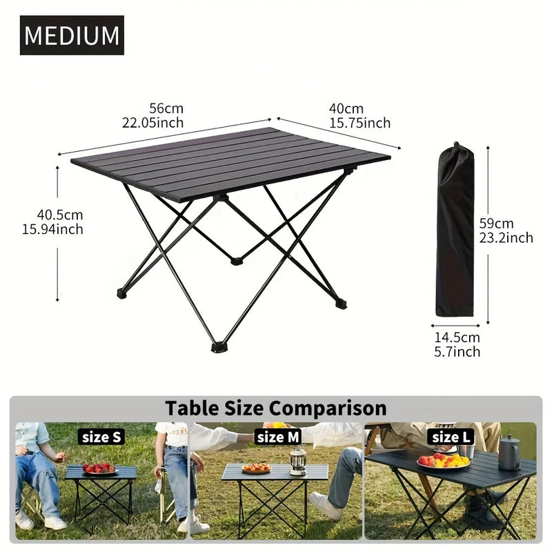 Portable Folding Outdoor Tables - Heavy Duty Aluminium Adjustable Table Indoor