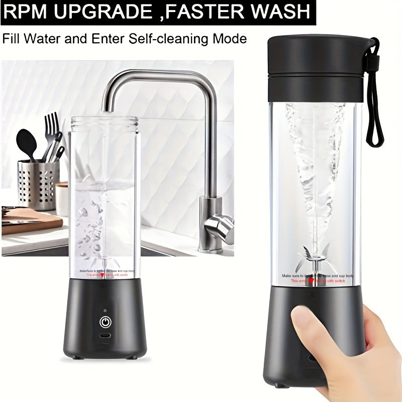 Portable USB Blender - Mini Smoothie Maker for Shakes & Juices, Rechargeable Travel Blender
