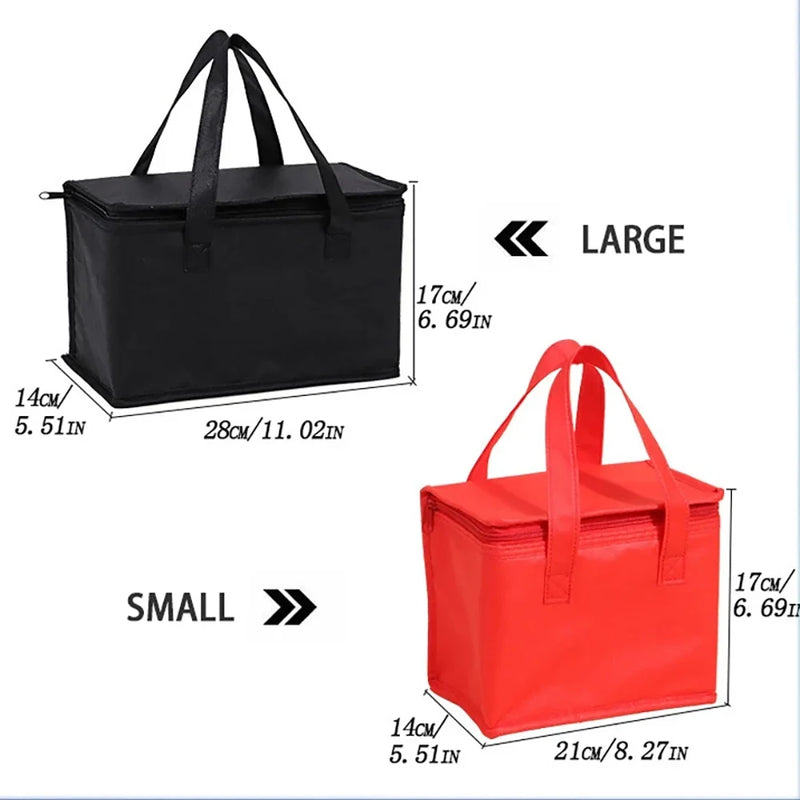 Portable Folding Lunch Cooler Bag - Insulated Picnic Ice Pack Thermal Food and Drink Carrier