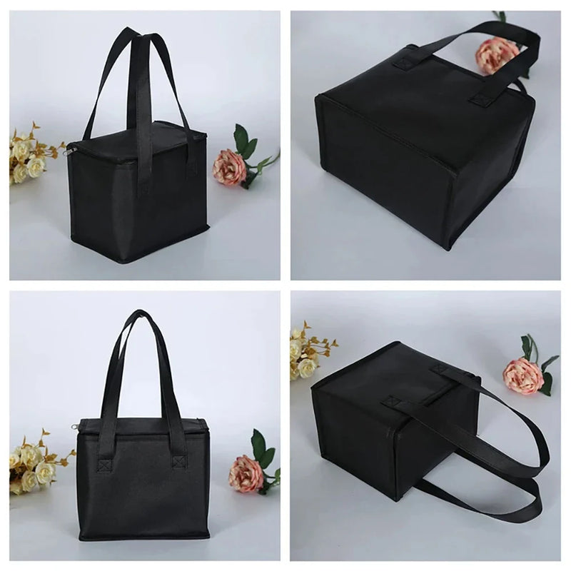 Portable Folding Lunch Cooler Bag - Insulated Picnic Ice Pack Thermal Food and Drink Carrier