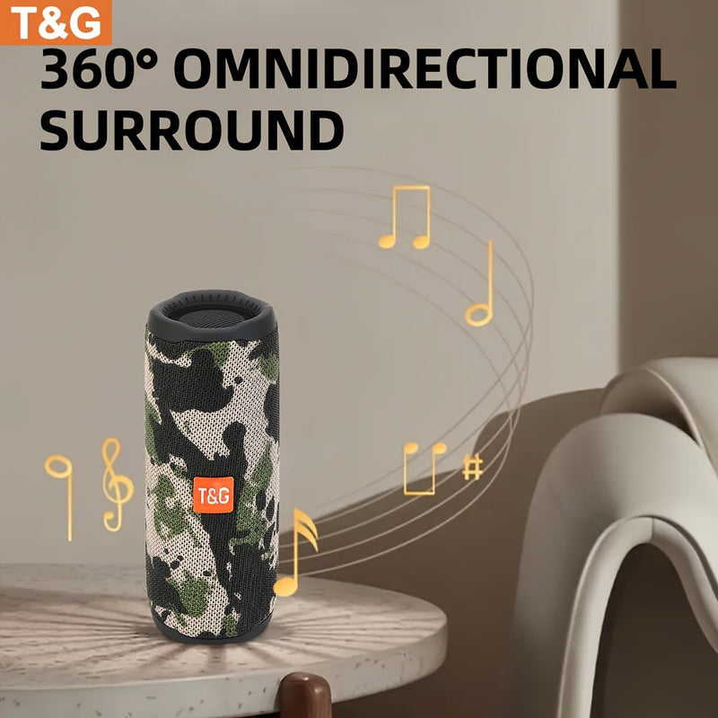 Portable Wireless Bluetooth Speaker with LED Light - Built-in Mic, Surround Sound