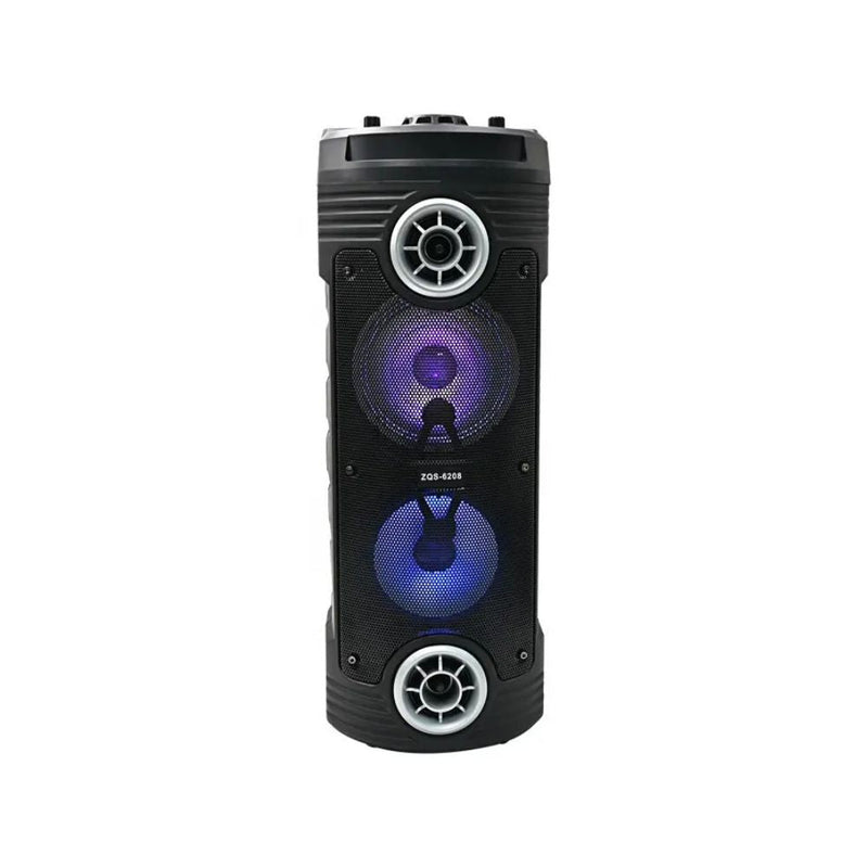 Portable Bluetooth Tower Speaker with Wired Microphone – Wireless, USB Input (ZQS-6208)