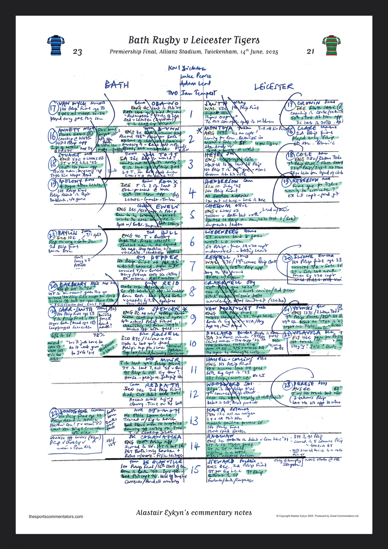 Bath v Leicester, Premiership Final Jun 2025 - Alastair Eykyn