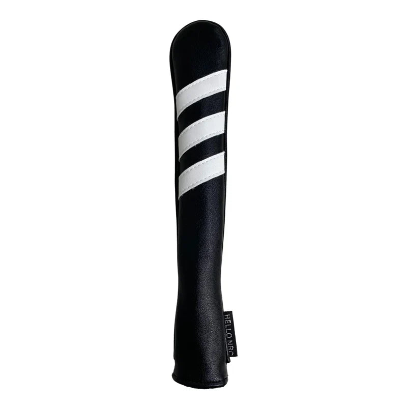 Striped Golf Headcovers PU Leather Driver Fairway Hybrid Waterproof Head Covers