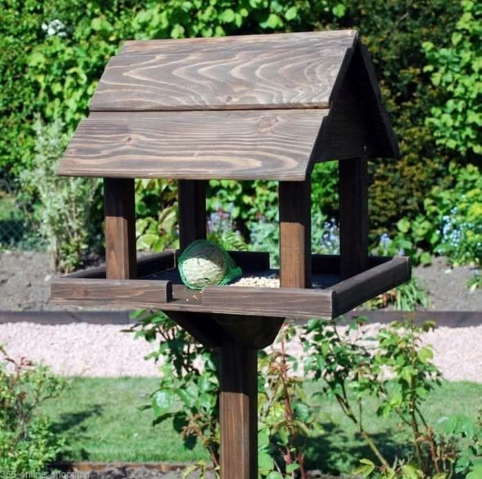 Premium wooden bird table garden birds feeder
