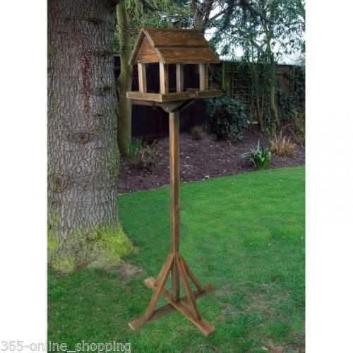 Premium wooden bird table garden birds feeder