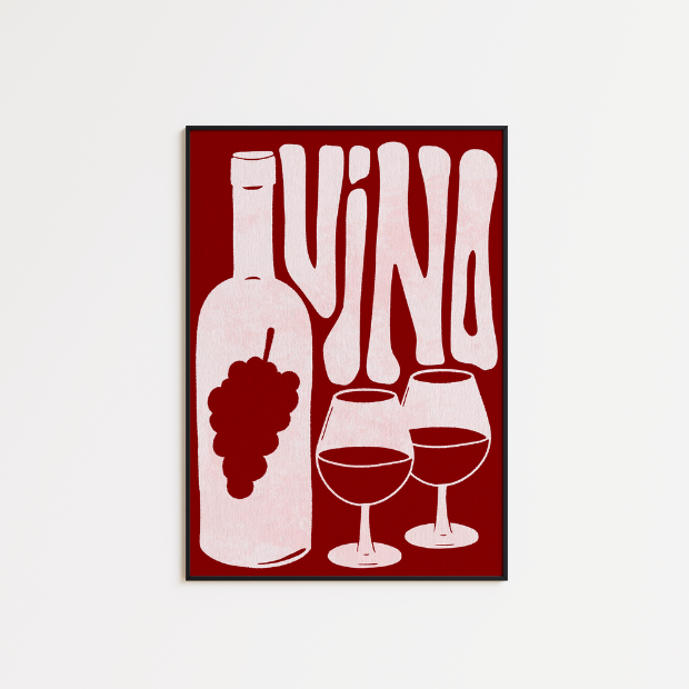 Funky Vino - A5 Print