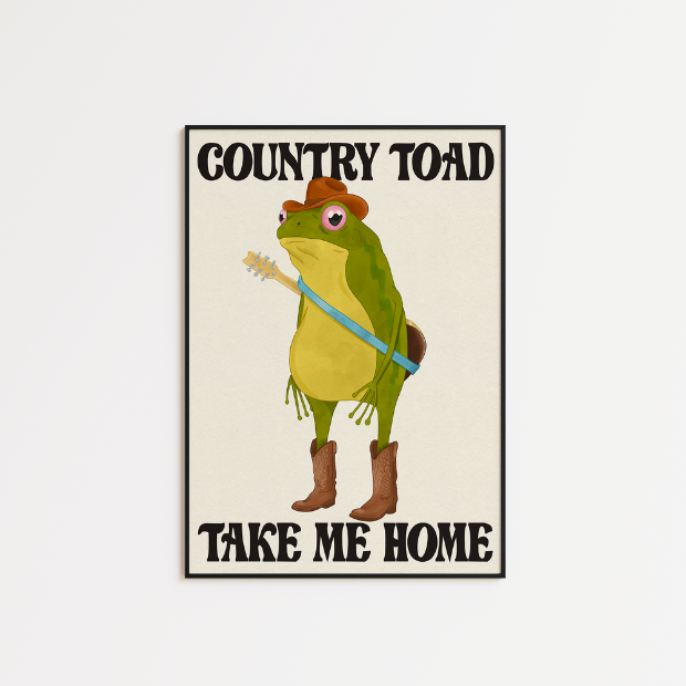 Country Toad, Take Me Home - A5 Print