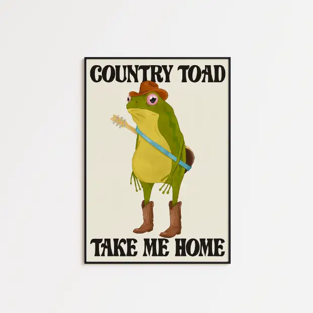 Country Toad, Take Me Home - A5 Print