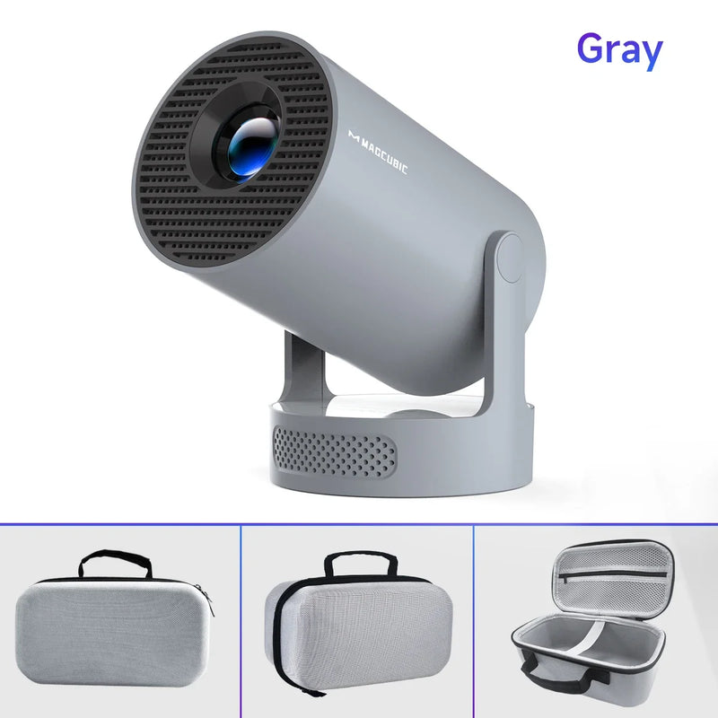 Pro 4K Android 11 Portable Projector - 180 Degree Flexible Mini Cinema Projector for Outdoor & Home