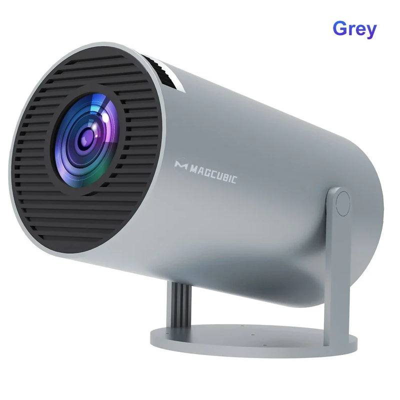 Pro 4K Android 11 Portable Projector - 180 Degree Flexible Mini Cinema Projector for Outdoor & Home