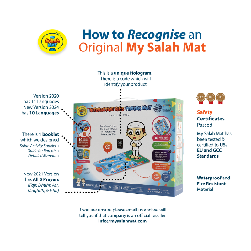 Smart Interactive Kids Prayer Mat | Now with Salah Translation | Ramadan & Eid Gift
