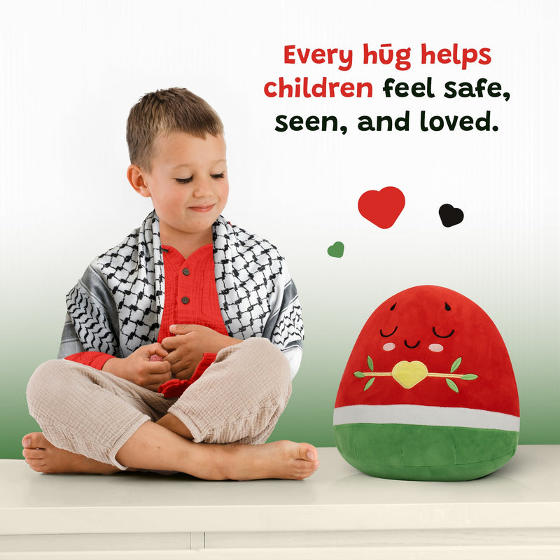 Watermelon Plushie - 30cm Soft Cuddly Pillow Adorable Fruit Plush Muslim Doll | Ramadan & Eid Gift