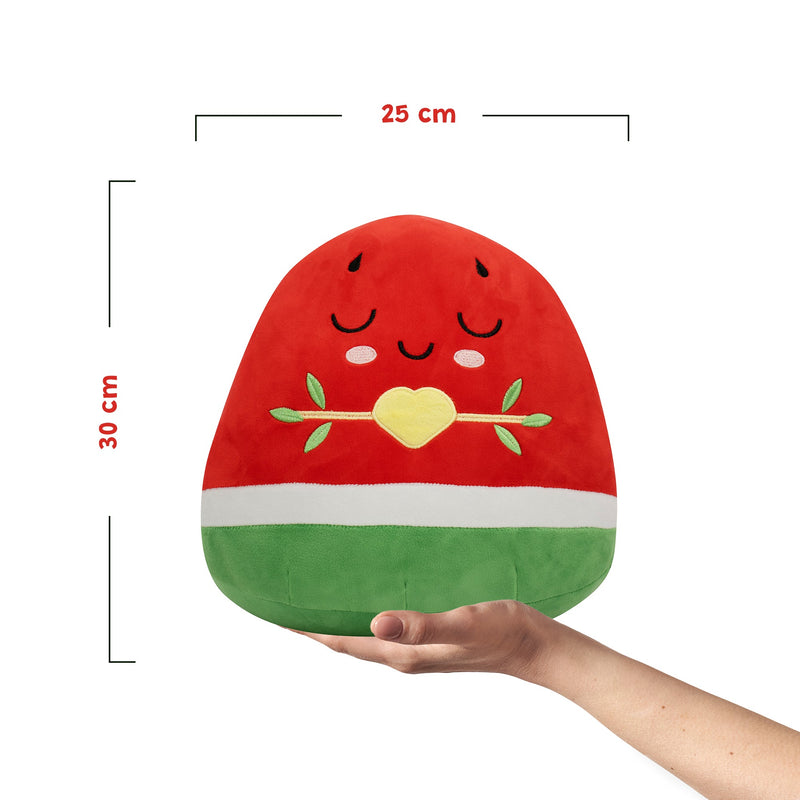 Watermelon Plushie - 30cm Soft Cuddly Pillow Adorable Fruit Plush Muslim Doll | Ramadan & Eid Gift