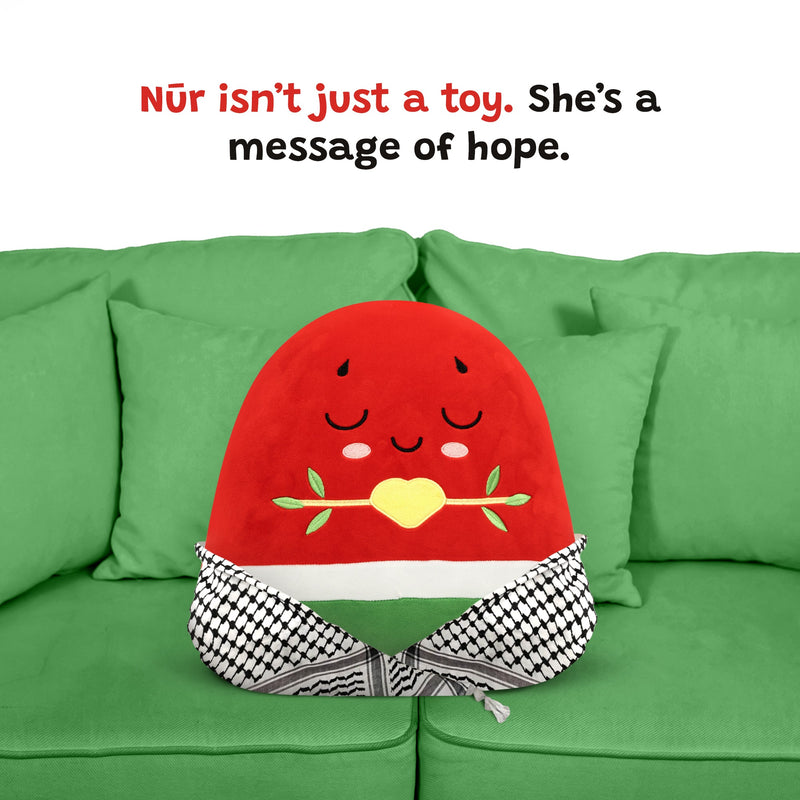 Nūr the Watermelon | A NEW Light-Up Interactive Islamic Plushie, Learn Surahs, Duas & More | Ramadan & Eid Gift