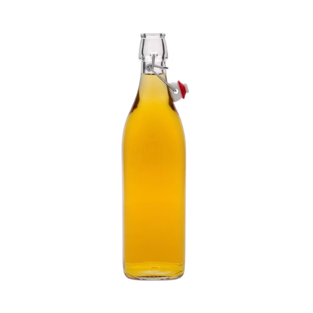 Bormioli Rocco Square Swing Top Bottle - 1 Litre