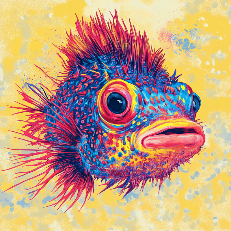 Pufferfish Radiance Canvas