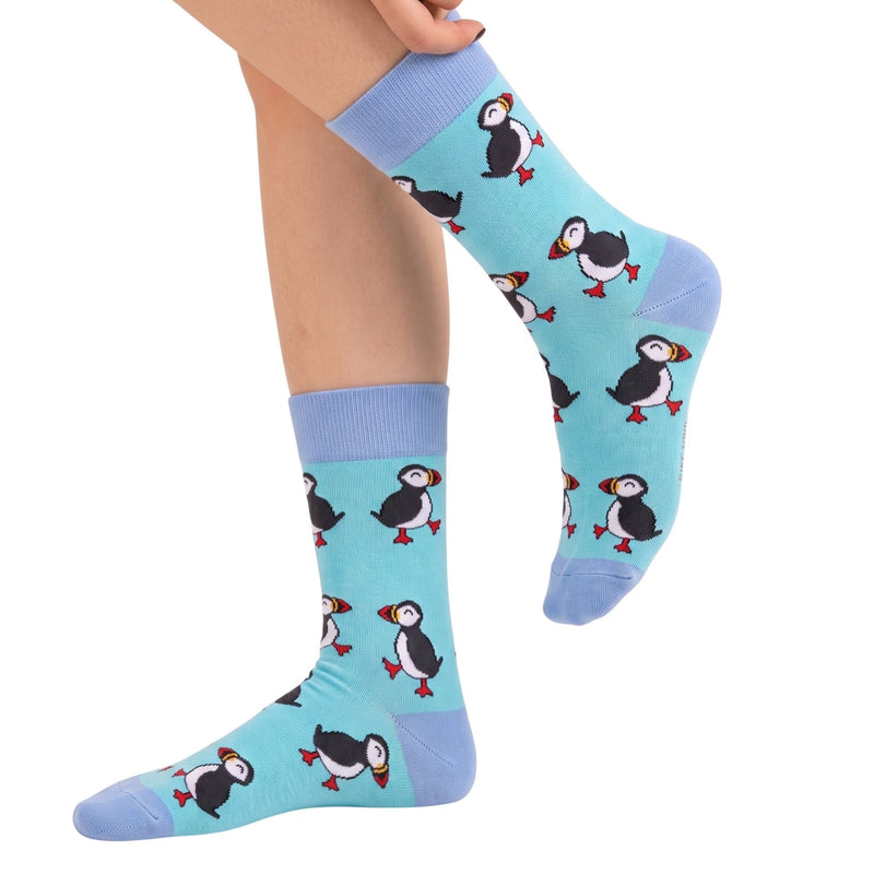 Save the Puffins Bamboo Socks