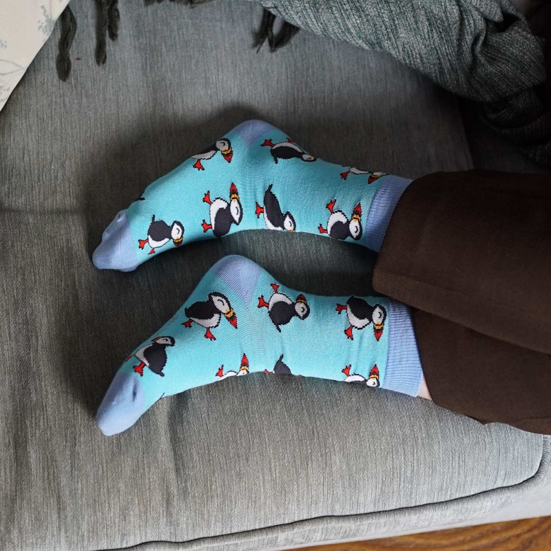 Puffin Couple 2 Pack Bamboo Sock Set