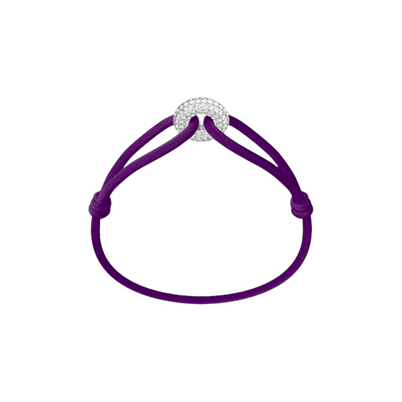 Silver Soho Pavé Cord Bracelet