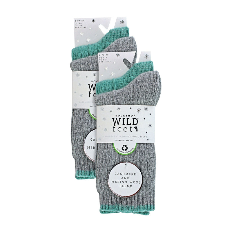 4 Pack Ladies Cable Knit and Lurex Glitter Socks for Sparkling Style and Comfort