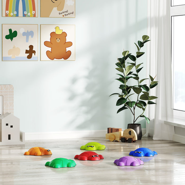 AIYAPLAY 6 PCS Balance Stepping Stones, Stackable River Stones  Non-slip Edge