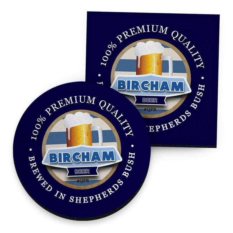 QPR Bircham - Football Coaster - Square Or Circle