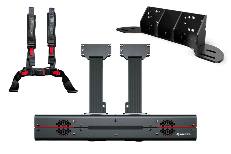Qubic Seat Belt Tensioner with Universal Bracket - for Trak Racer and Non-Trak Racer Cockpits