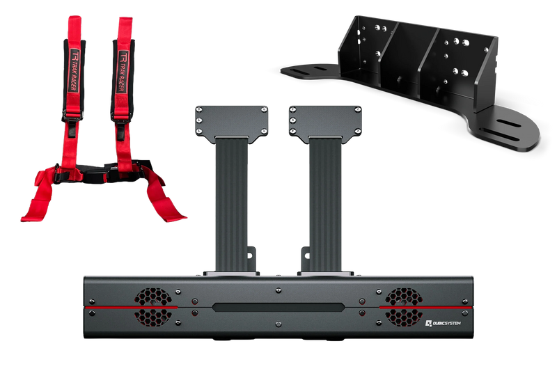 Qubic Seat Belt Tensioner with Universal Bracket - for Trak Racer and Non-Trak Racer Cockpits
