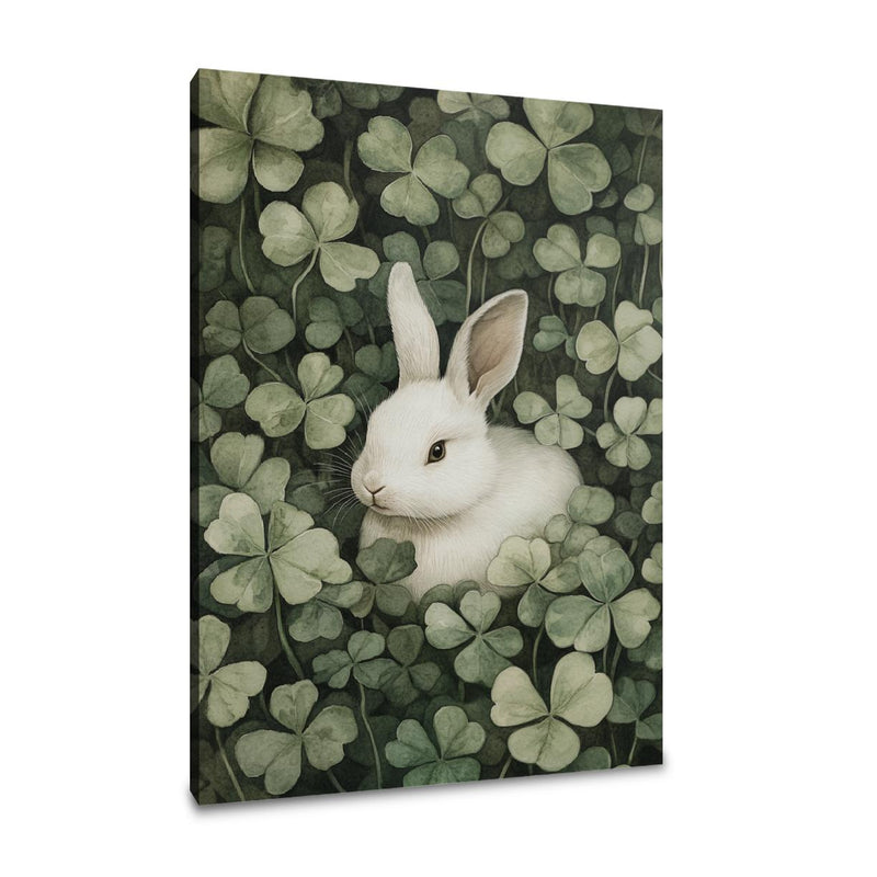 Rabbit in Clover Canvas