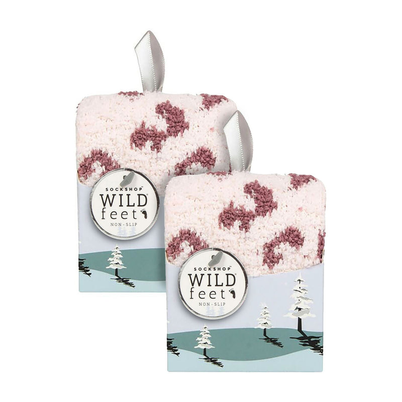 2 Pack Ladies Cozy Bed Socks in Gift Box | Warm Fleece Fluffy Lounge Socks
