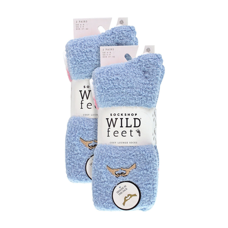 4 Pack Ladies Fleece Thermal Slipper Lounge Bed Socks for Ultimate Comfort