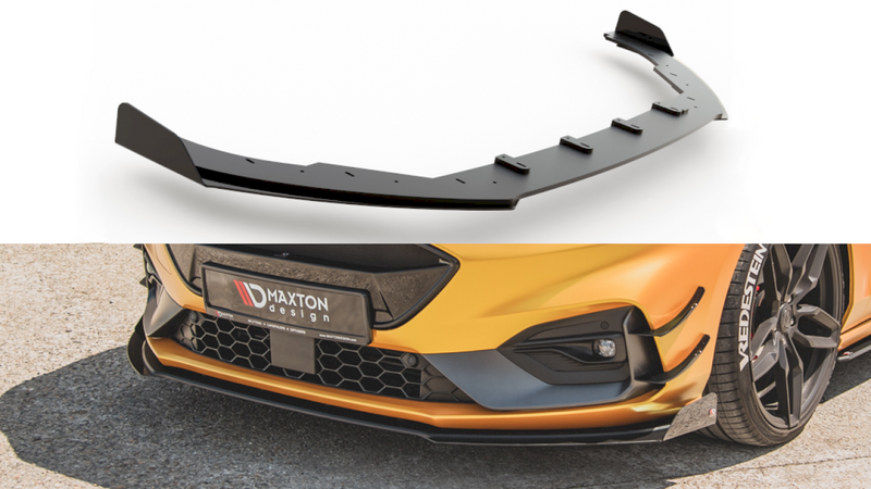 Maxton Design - Street PRO Front Splitter + Flaps Ford Focus ST / ST-Line Mk4
