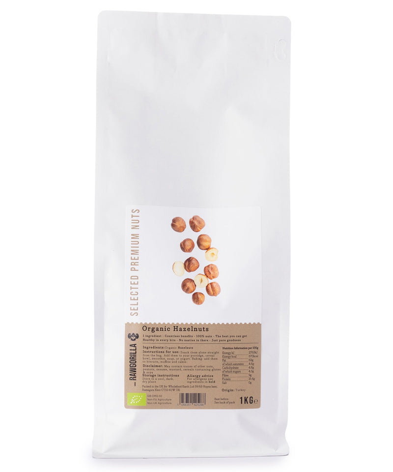 Organic Hazelnuts - RAWGORILLA - 1kg