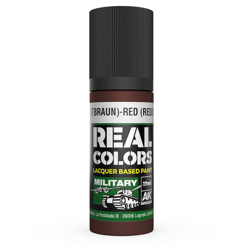 AK Interactive Real Colors - Rot (Rotbraun)-Red (Red Brown) RAL 8012