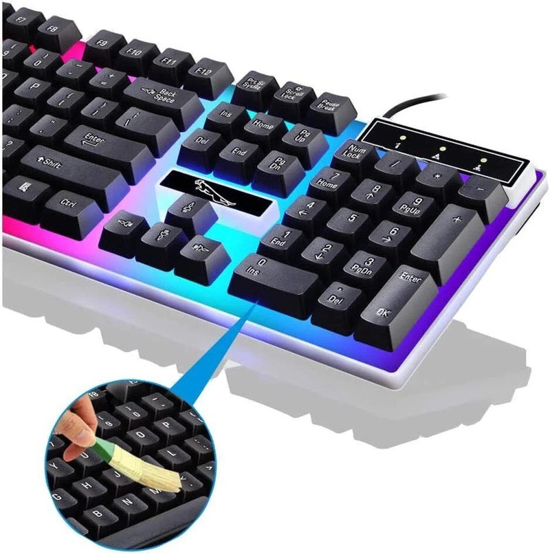 RGB Gaming Keyboard and Mouse Set USB LED for PC Laptop Illuminated Combo