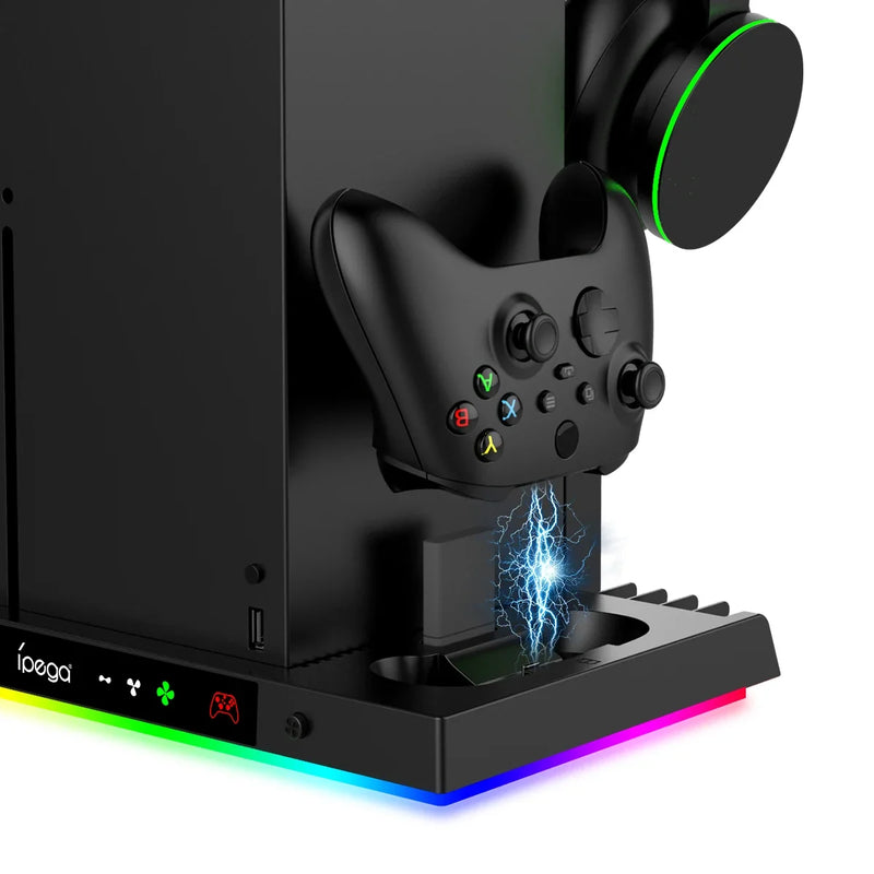 RGB Cooling Fan Stand & Charging Station for Xbox Series X Console & Controller