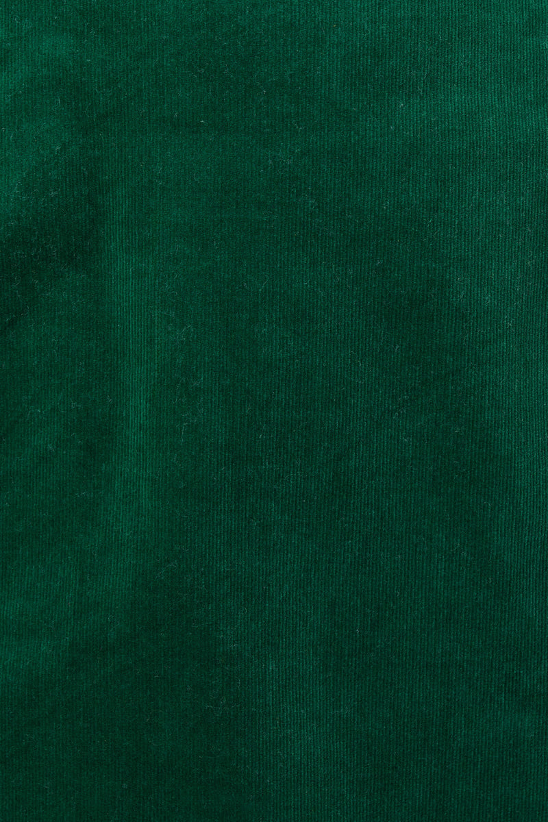 Ria Babycord A-Line Mini Skirt - Dark Green