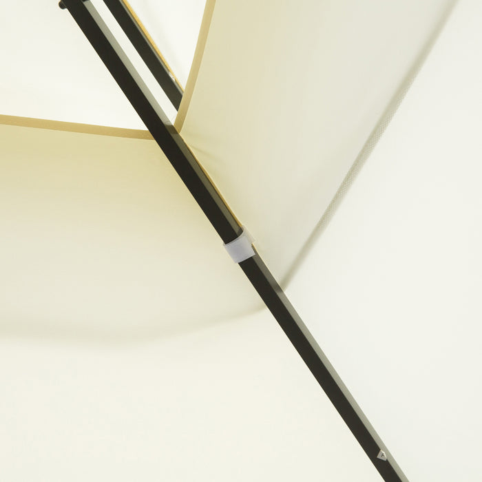 3m x 4m Vented Roof Aluminium Frame Gazebo Cream White