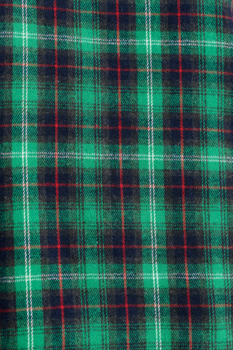 Bia Winter Check Button Through Skirt – Green